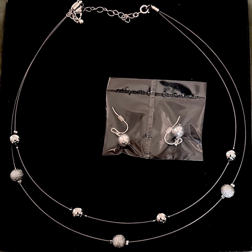 👗Beaded Cable Necklace & Earrings Matching Set👗 2 Piece Set
